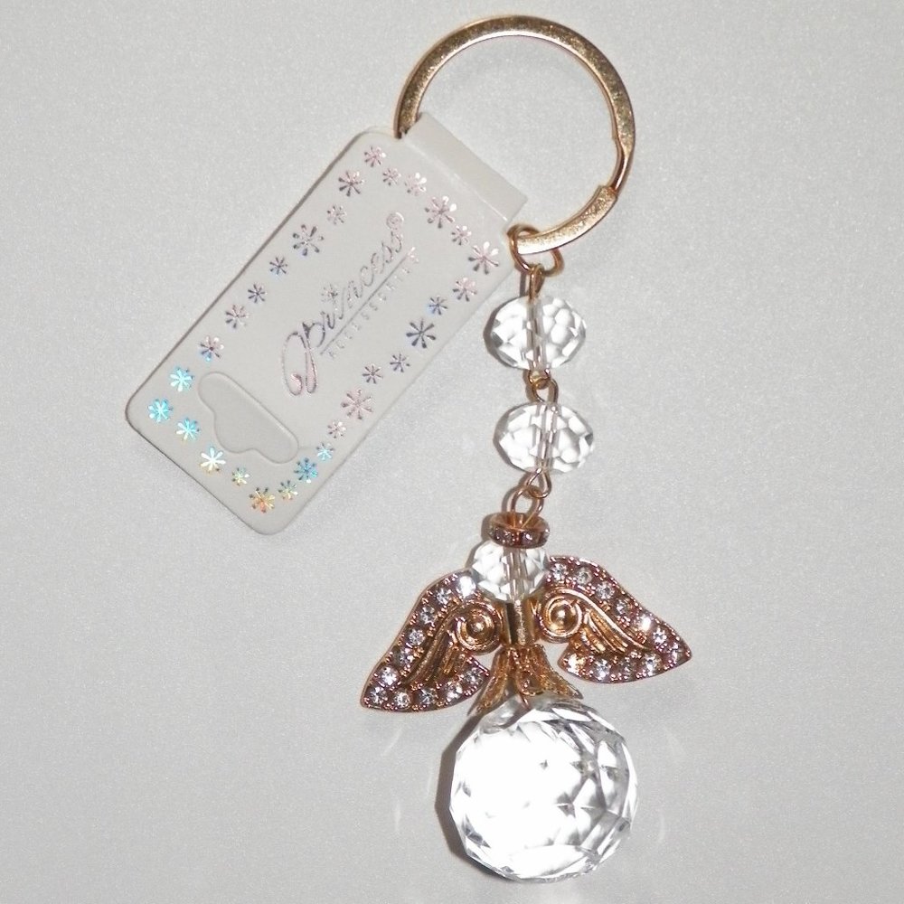 2/$12 Gold Angel Keychain Princess Accessories